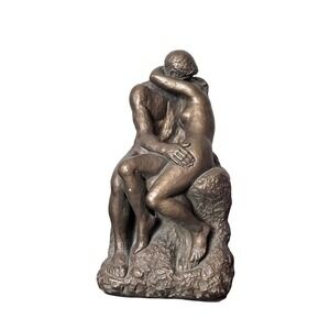 Vintage Sculpture Rodin "The Kiss" 1966 Austin Productions MCM Nudes 8" Repro